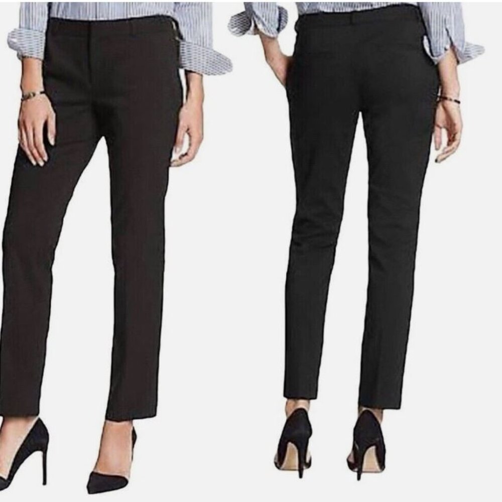 Banana Republic BLACK REEGAN Career SLIM Fit No Wrinkle Pants Size 0